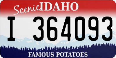 ID license plate I364093