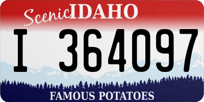 ID license plate I364097