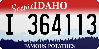 ID license plate I364113