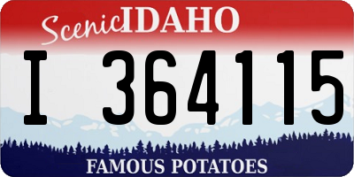 ID license plate I364115