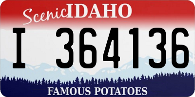 ID license plate I364136