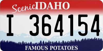ID license plate I364154