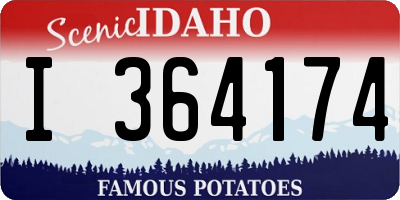 ID license plate I364174