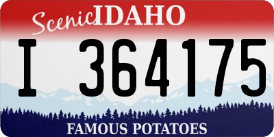 ID license plate I364175