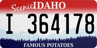 ID license plate I364178