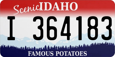 ID license plate I364183