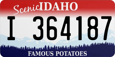 ID license plate I364187