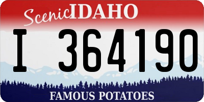 ID license plate I364190