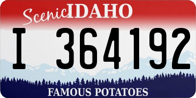 ID license plate I364192