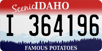 ID license plate I364196