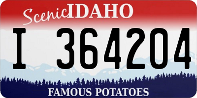 ID license plate I364204