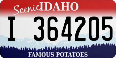 ID license plate I364205