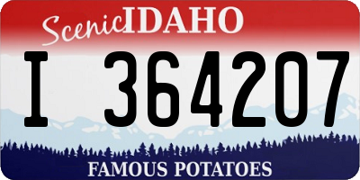 ID license plate I364207