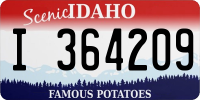 ID license plate I364209