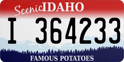 ID license plate I364233