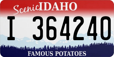ID license plate I364240
