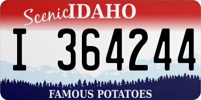 ID license plate I364244