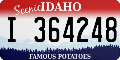 ID license plate I364248