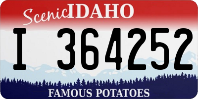 ID license plate I364252