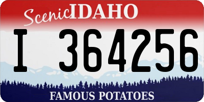ID license plate I364256