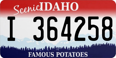 ID license plate I364258