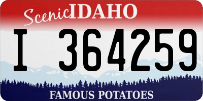 ID license plate I364259