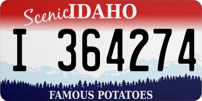 ID license plate I364274