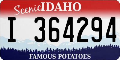 ID license plate I364294