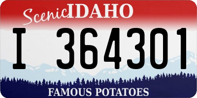 ID license plate I364301