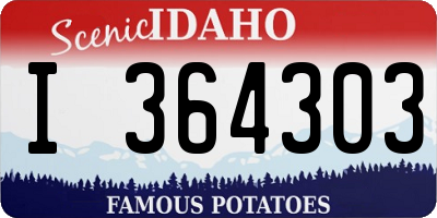 ID license plate I364303