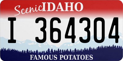 ID license plate I364304