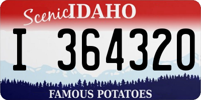 ID license plate I364320