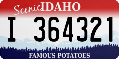 ID license plate I364321