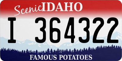 ID license plate I364322