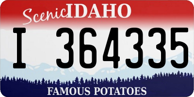 ID license plate I364335
