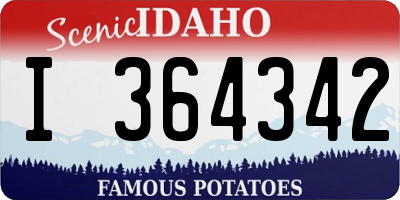 ID license plate I364342