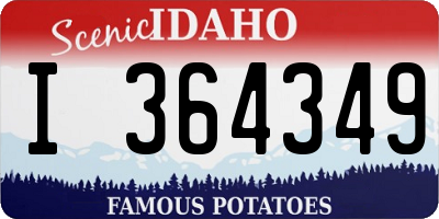 ID license plate I364349