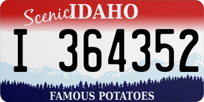 ID license plate I364352