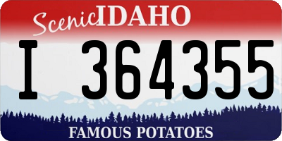 ID license plate I364355