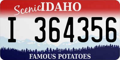 ID license plate I364356