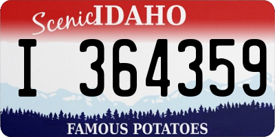 ID license plate I364359