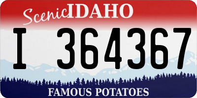 ID license plate I364367