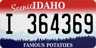 ID license plate I364369