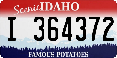 ID license plate I364372