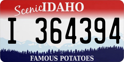 ID license plate I364394