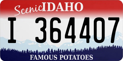 ID license plate I364407