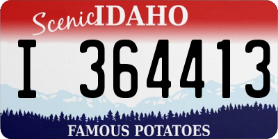 ID license plate I364413