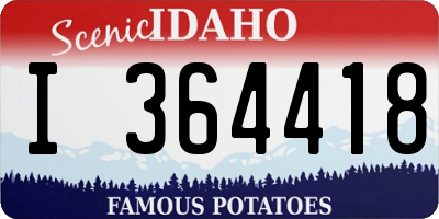 ID license plate I364418