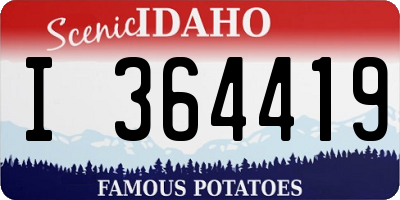 ID license plate I364419