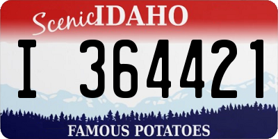 ID license plate I364421